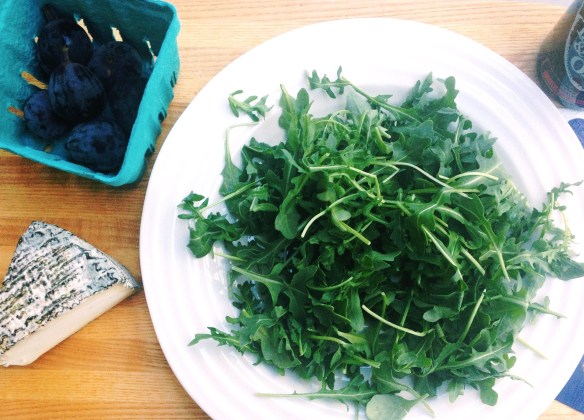 Blog - arugula fig salad with Marimekko napkins 1