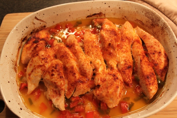 Baked chicken with southwest flavours